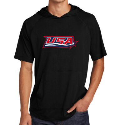 Team USA - Tri Blend Wicking Short Sleeve Hoodie Thumbnail