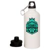 20 oz Aluminum Water Bottle with Carabiner Thumbnail