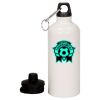 20 oz Aluminum Water Bottle with Carabiner Thumbnail