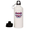 20 oz Aluminum Water Bottle with Carabiner Thumbnail