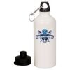 20 oz Aluminum Water Bottle with Carabiner Thumbnail