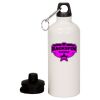 20 oz Aluminum Water Bottle with Carabiner Thumbnail