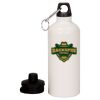 20 oz Aluminum Water Bottle with Carabiner Thumbnail