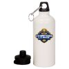 20 oz Aluminum Water Bottle with Carabiner Thumbnail