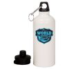 20 oz Aluminum Water Bottle with Carabiner Thumbnail