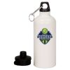 20 oz Aluminum Water Bottle with Carabiner Thumbnail