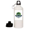 20 oz Aluminum Water Bottle with Carabiner Thumbnail