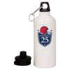 20 oz Aluminum Water Bottle with Carabiner Thumbnail