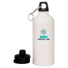 20 oz Aluminum Water Bottle with Carabiner Thumbnail