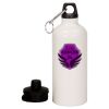 20 oz Aluminum Water Bottle with Carabiner Thumbnail