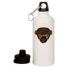 20 oz Aluminum Water Bottle with Carabiner Thumbnail