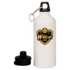 20 oz Aluminum Water Bottle with Carabiner Thumbnail