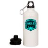 20 oz Aluminum Water Bottle with Carabiner Thumbnail