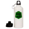 20 oz Aluminum Water Bottle with Carabiner Thumbnail