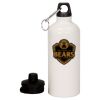 20 oz Aluminum Water Bottle with Carabiner Thumbnail