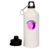 20 oz Aluminum Water Bottle with Carabiner Thumbnail