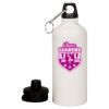 20 oz Aluminum Water Bottle with Carabiner Thumbnail