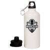20 oz Aluminum Water Bottle with Carabiner Thumbnail