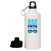 20 oz Aluminum Water Bottle with Carabiner Thumbnail