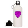 20 oz Aluminum Water Bottle with Carabiner Thumbnail