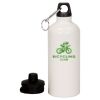 20 oz Aluminum Water Bottle with Carabiner Thumbnail