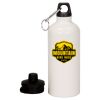 20 oz Aluminum Water Bottle with Carabiner Thumbnail