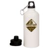 20 oz Aluminum Water Bottle with Carabiner Thumbnail