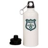 20 oz Aluminum Water Bottle with Carabiner Thumbnail