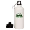 20 oz Aluminum Water Bottle with Carabiner Thumbnail