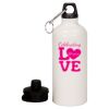 20 oz Aluminum Water Bottle with Carabiner Thumbnail