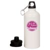 20 oz Aluminum Water Bottle with Carabiner Thumbnail