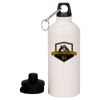 20 oz Aluminum Water Bottle with Carabiner Thumbnail