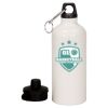 20 oz Aluminum Water Bottle with Carabiner Thumbnail