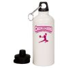 20 oz Aluminum Water Bottle with Carabiner Thumbnail