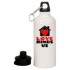 20 oz Aluminum Water Bottle with Carabiner Thumbnail