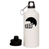 20 oz Aluminum Water Bottle with Carabiner Thumbnail