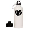 20 oz Aluminum Water Bottle with Carabiner Thumbnail
