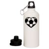 20 oz Aluminum Water Bottle with Carabiner Thumbnail