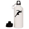 20 oz Aluminum Water Bottle with Carabiner Thumbnail
