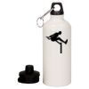 20 oz Aluminum Water Bottle with Carabiner Thumbnail