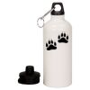 20 oz Aluminum Water Bottle with Carabiner Thumbnail