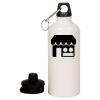 20 oz Aluminum Water Bottle with Carabiner Thumbnail