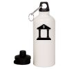 20 oz Aluminum Water Bottle with Carabiner Thumbnail