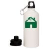 20 oz Aluminum Water Bottle with Carabiner Thumbnail