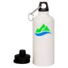 20 oz Aluminum Water Bottle with Carabiner Thumbnail
