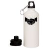 20 oz Aluminum Water Bottle with Carabiner Thumbnail