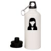 20 oz Aluminum Water Bottle with Carabiner Thumbnail