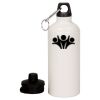 20 oz Aluminum Water Bottle with Carabiner Thumbnail