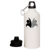 20 oz Aluminum Water Bottle with Carabiner Thumbnail