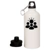 20 oz Aluminum Water Bottle with Carabiner Thumbnail